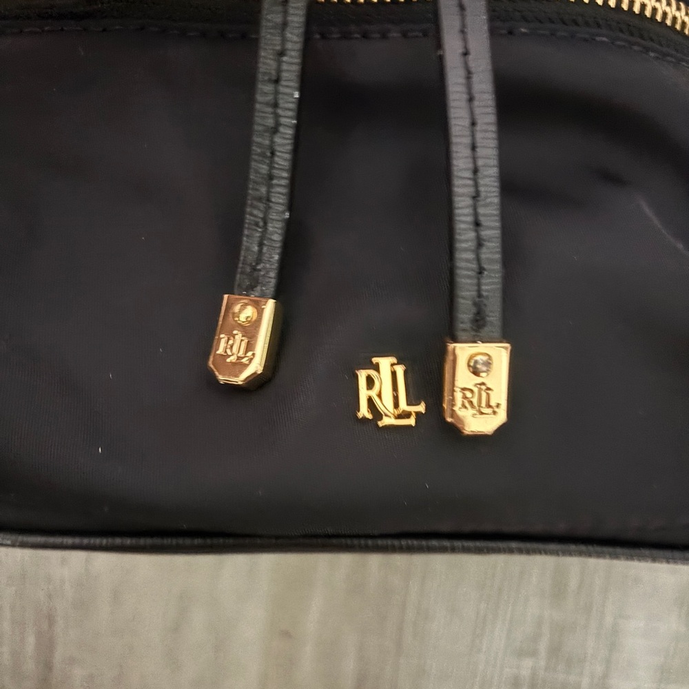 Black Ralph Lauren Drawstring Bucket Bag - Picture 6 of 8